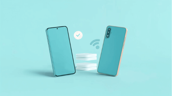 Canva cover for eSIM Tayyor article: Xiaomi/Honor/Android: как проверить поддержку eSIM перед покупкой. Smartphone, eSIM and travel elements.